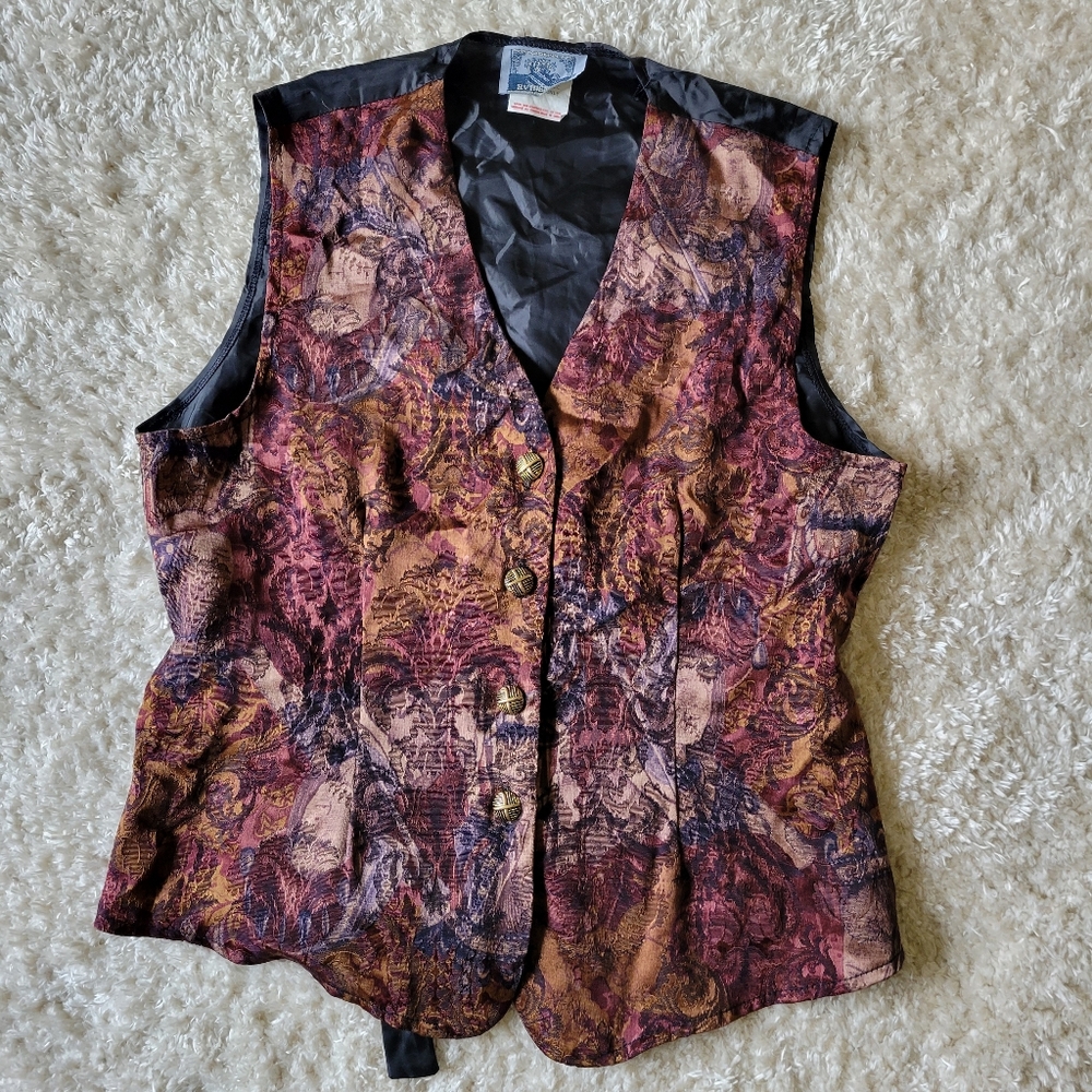 evidence vintage brocade vest size Medium